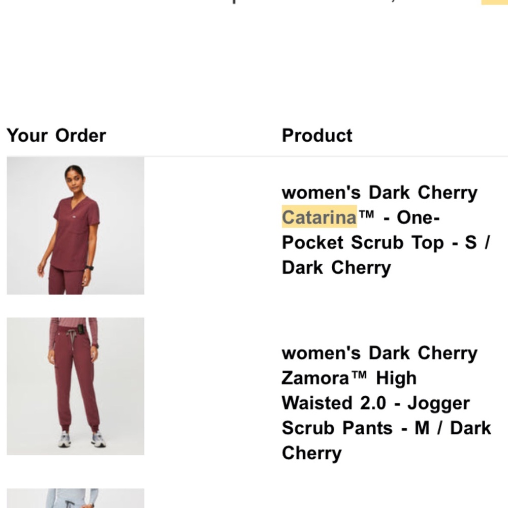 Women's Dark Cherry One-Pocket Scrub Top